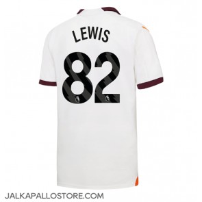 Manchester City Rico Lewis #82 Vieraspaita 2023-24 Lyhythihainen